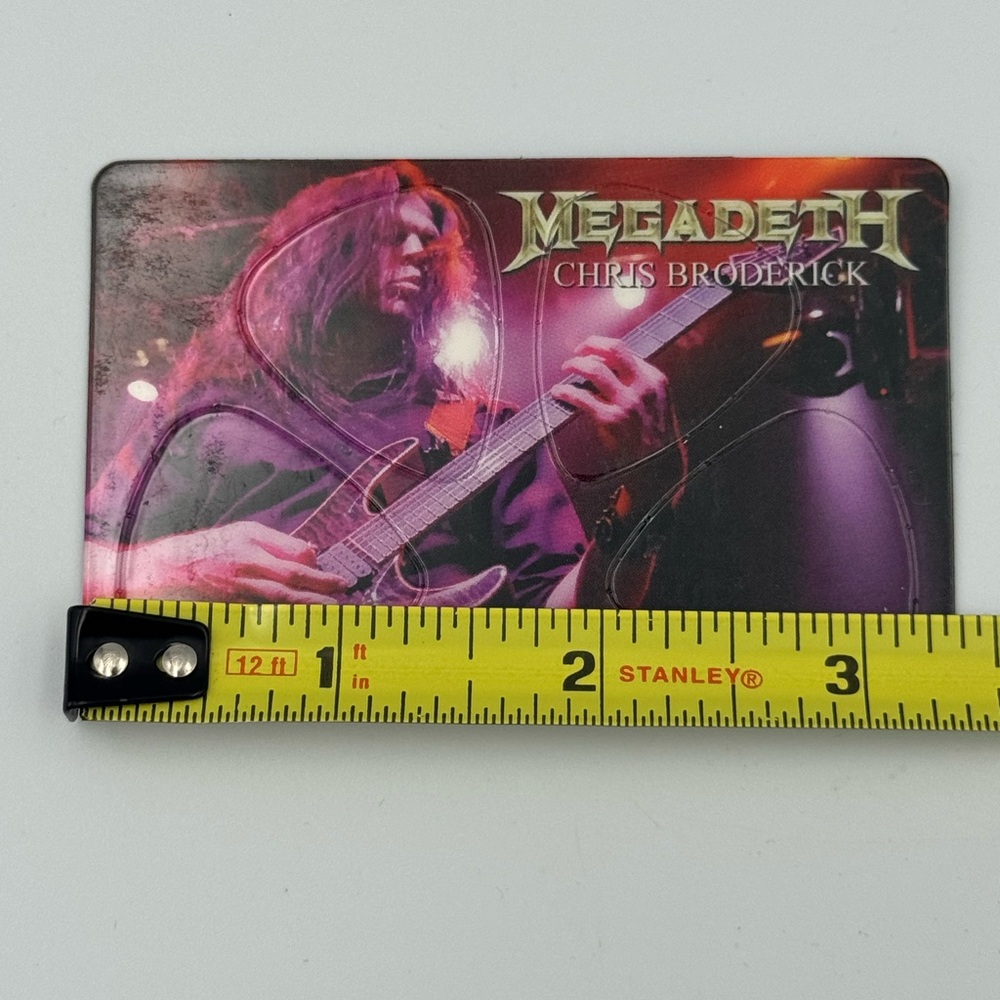 Megadeth Chris Broderick Cyber Army Guitar Pick Card‎ Set Fan Club Exclusive - Picture 10 of 11